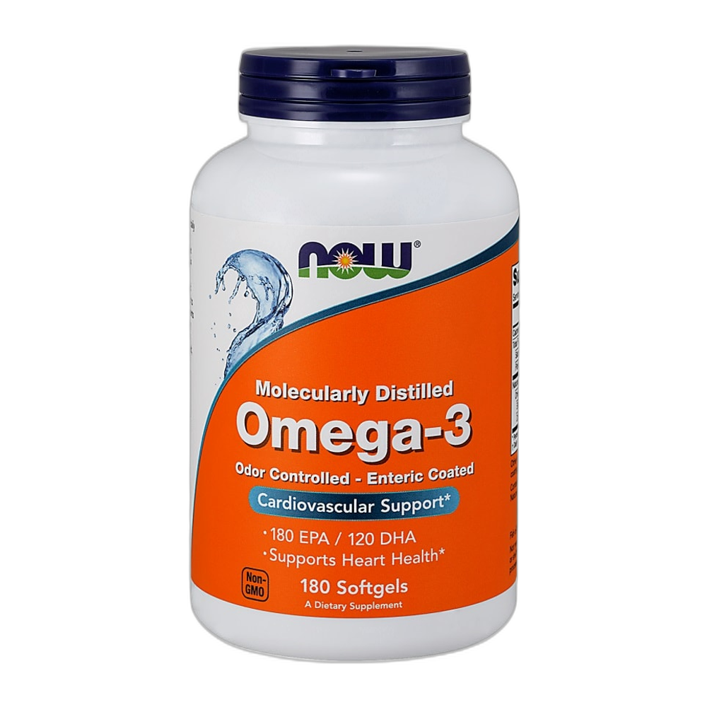 NOW Foods Omega-3 Enteric Coated - 180 softgels