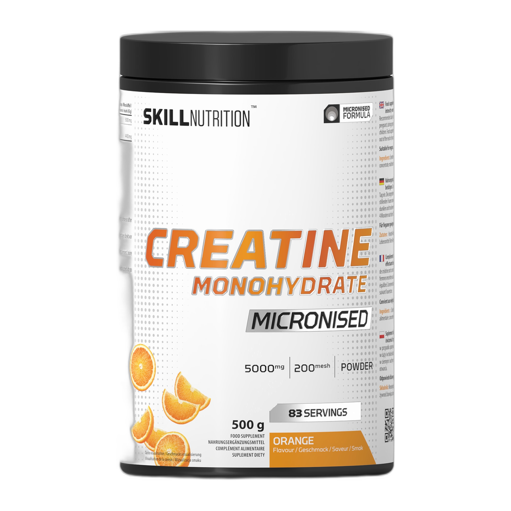Skill Nutrition Micronised Creatine Monohydrate Flavoured, Orange - 500g