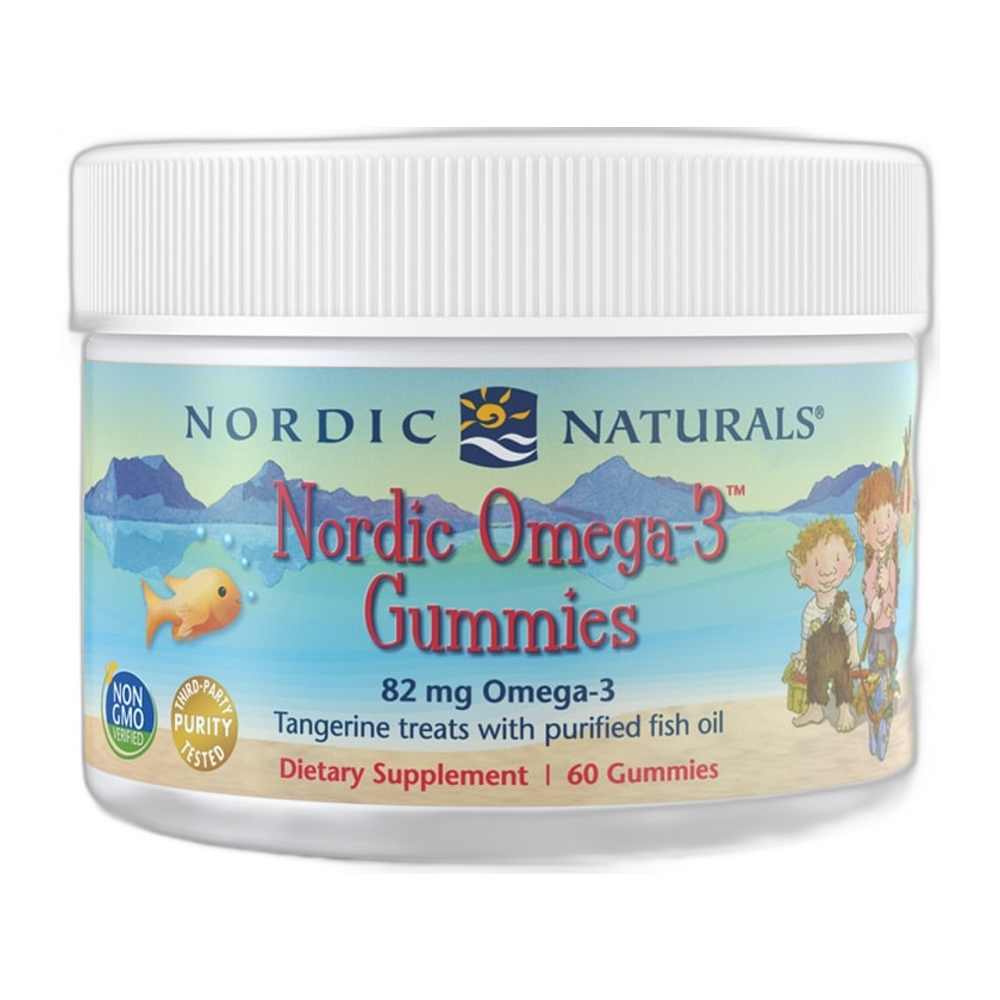 Nordic Naturals Nordic Omega-3 Gummies, 82mg Tangerine Treats - 60 gummies