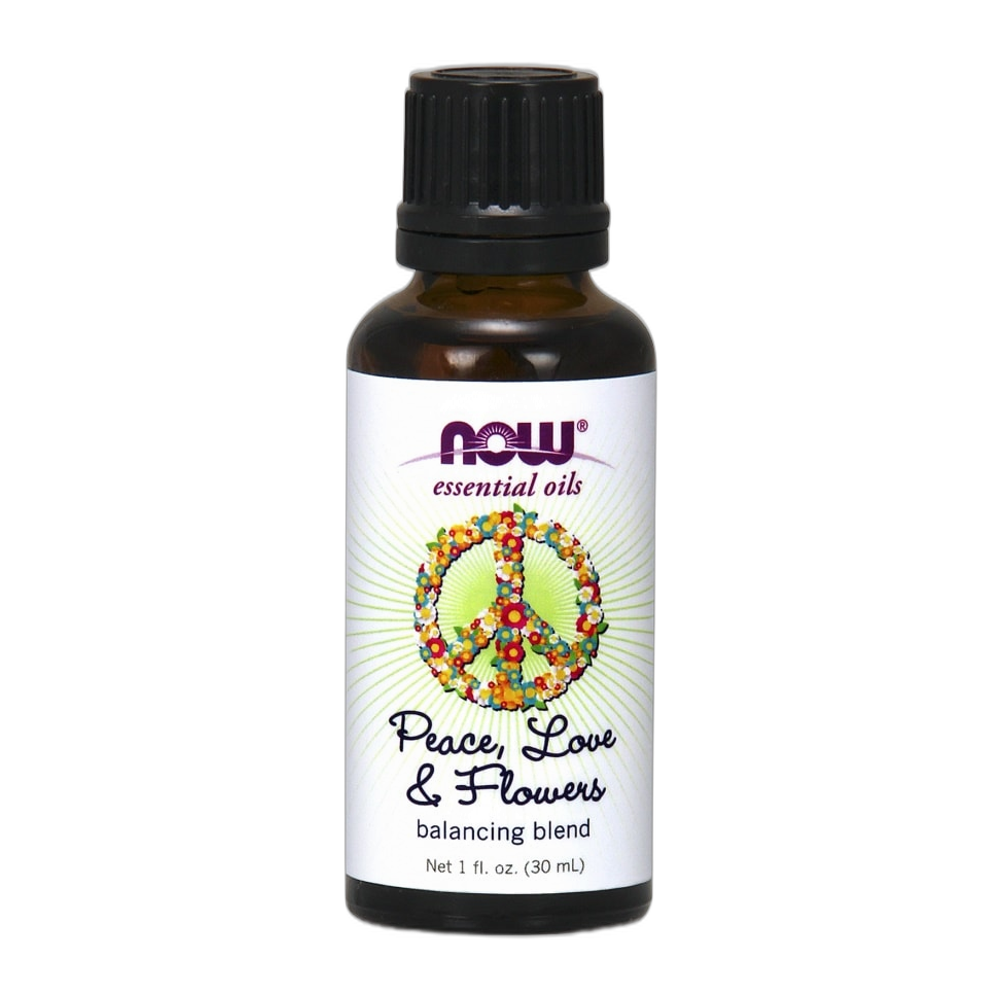NOW Foods Essential Oil, Peace Love & Flowers Oil Blend - 30 ml.