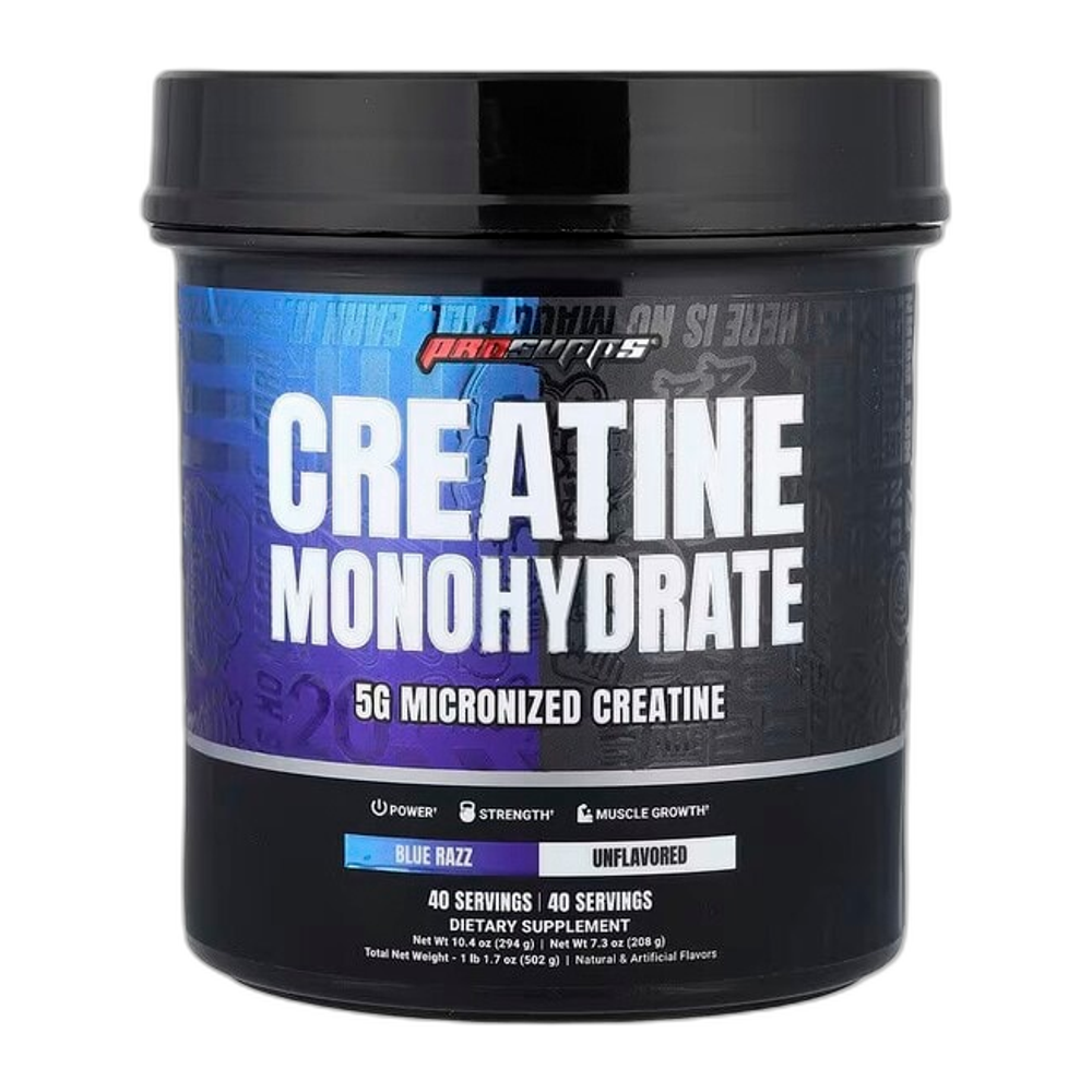 ProSupps Creatine Monohydrate Dual Tube, Blue Razz & Unflavored - 502g