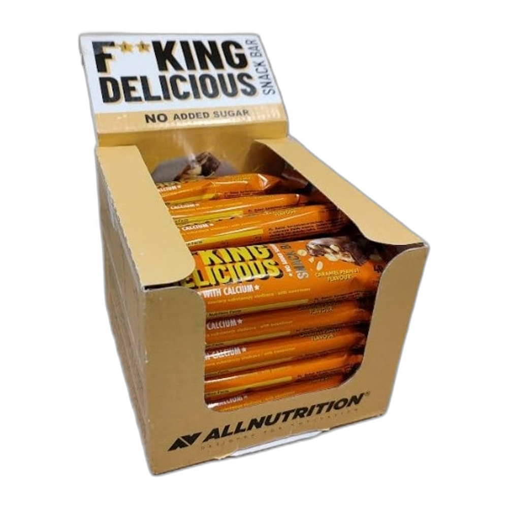 Allnutrition Fitking Delicious Snack Bar, Caramel Peanut - 24 x 40g