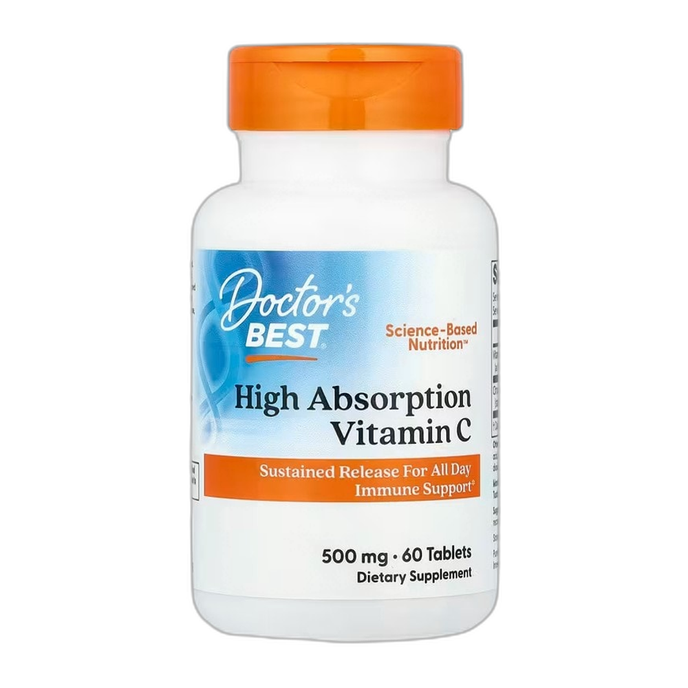 Doctor's Best High Absorption Vitamin C, 500mg - 60 tablets