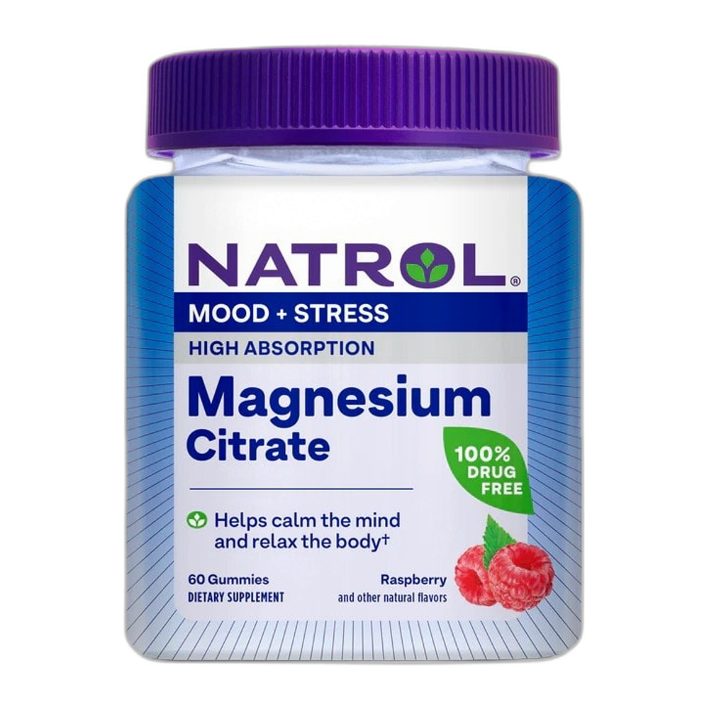 Natrol High Absorption Magnesium Citrate, Raspberry - 60 gummies