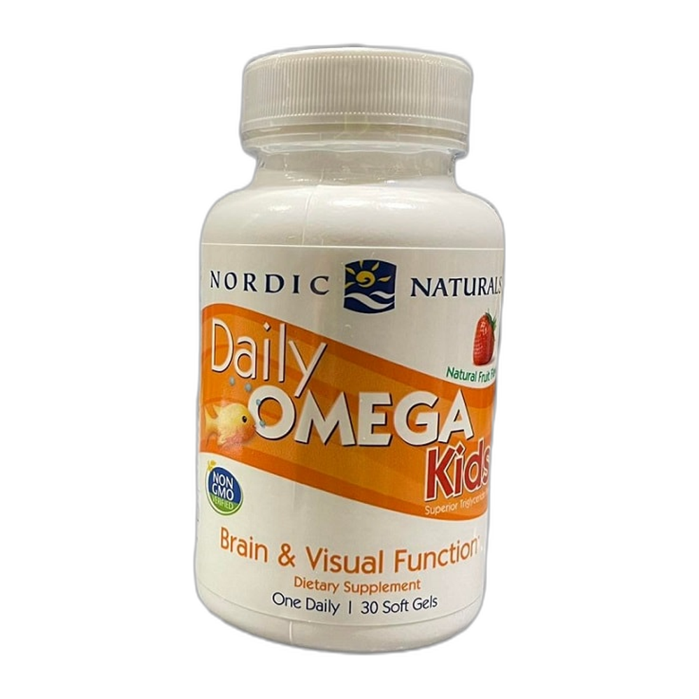 Nordic Naturals Daily Omega Kids, Natural Fruit Flavor - 30 softgels