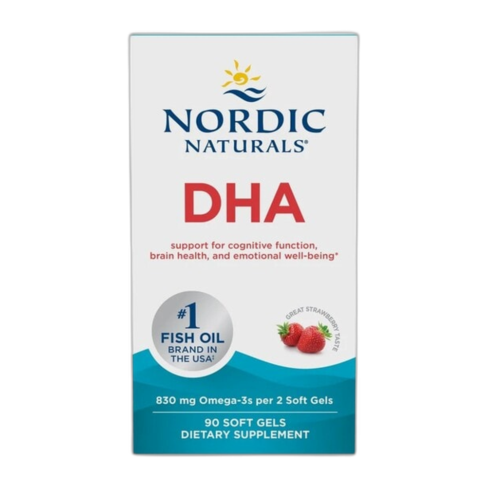 Nordic Naturals DHA, 830mg Strawberry - 90 softgels