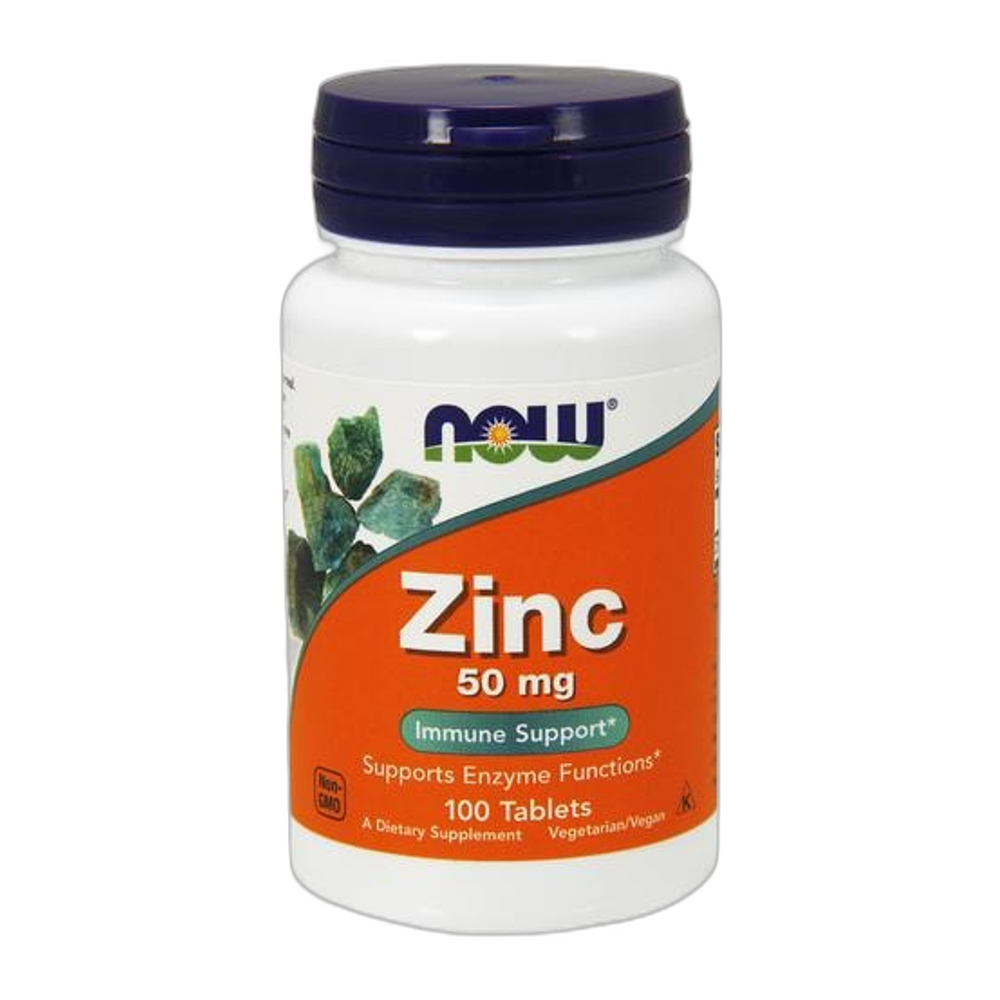 NOW Foods Zinc, 50mg - 100 tabs