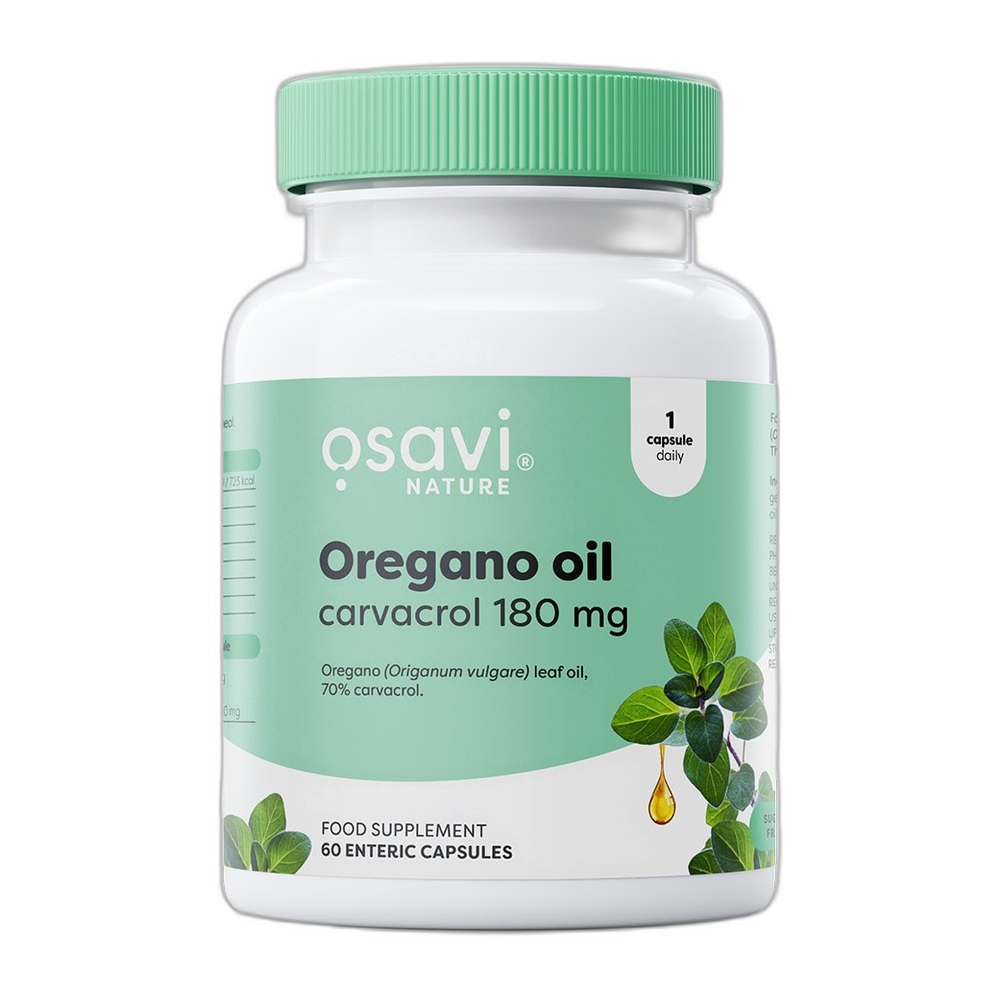 Osavi Oregano Oil Carvacrol, 180mg - 60 enteric caps