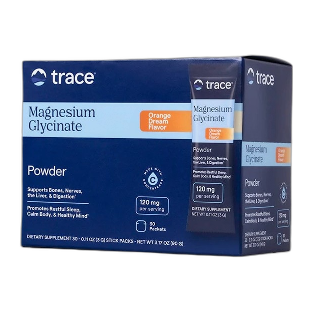 Trace Minerals Magnesium Glycinate Powder Stick Packs, Orange Dream - 30 x 3g
