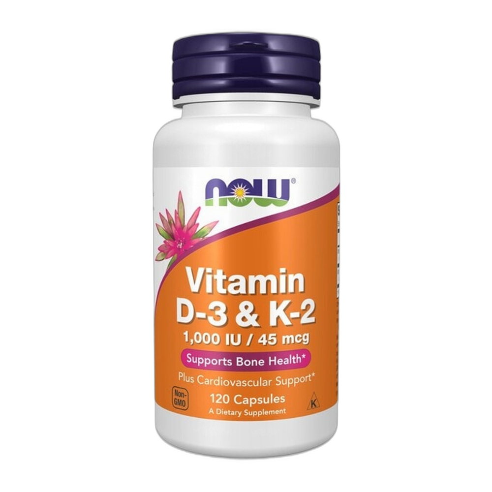 NOW Foods Vitamin D-3 & K-2 - 120 caps