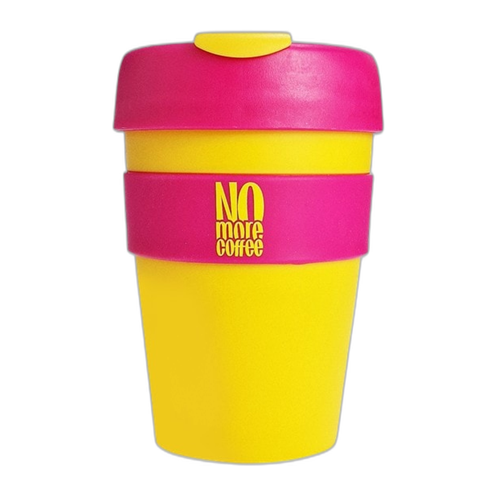 OstroVit No More Coffee Mug, Yellow-Pink - 340 ml.