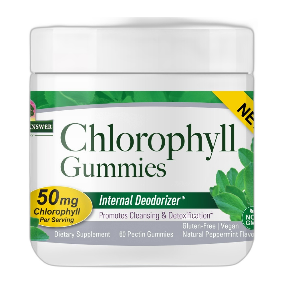 Nature's Answer Chlorophyll Gummies, 50mg (Natural Peppermint) - 60 pectin gummies