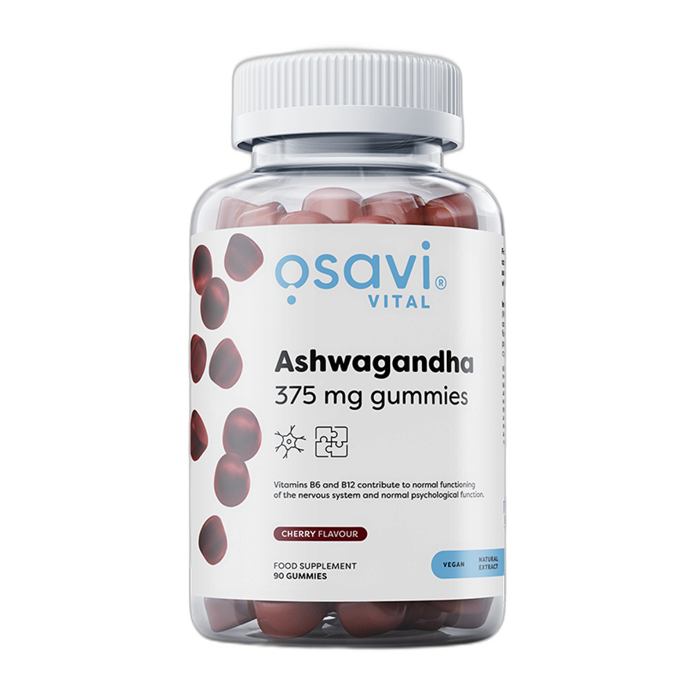 Osavi Ashwagandha 375mg Gummies, Cherry - 90 gummies