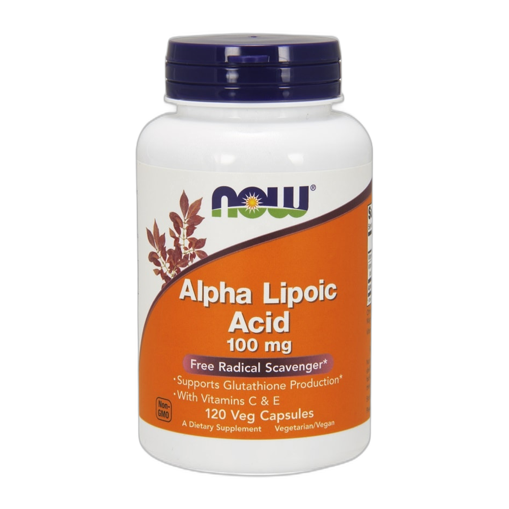 NOW Foods Alpha Lipoic Acid with Vitamins C & E, 100mg - 120 vcaps