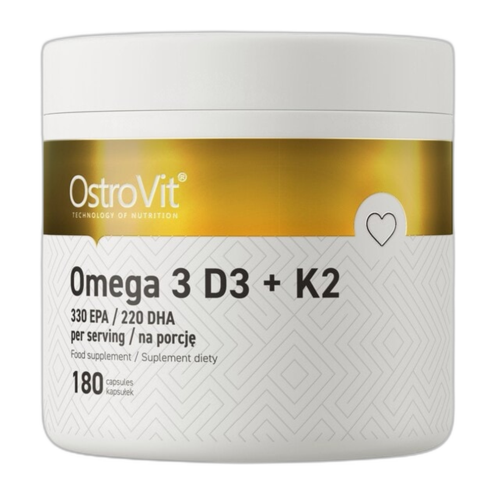 OstroVit Omega 3 D3 + K2 - 180 caps