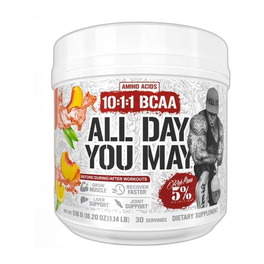 5% Nutrition AllDayYouMay - Legendary Series, Peach Tea - 516g
