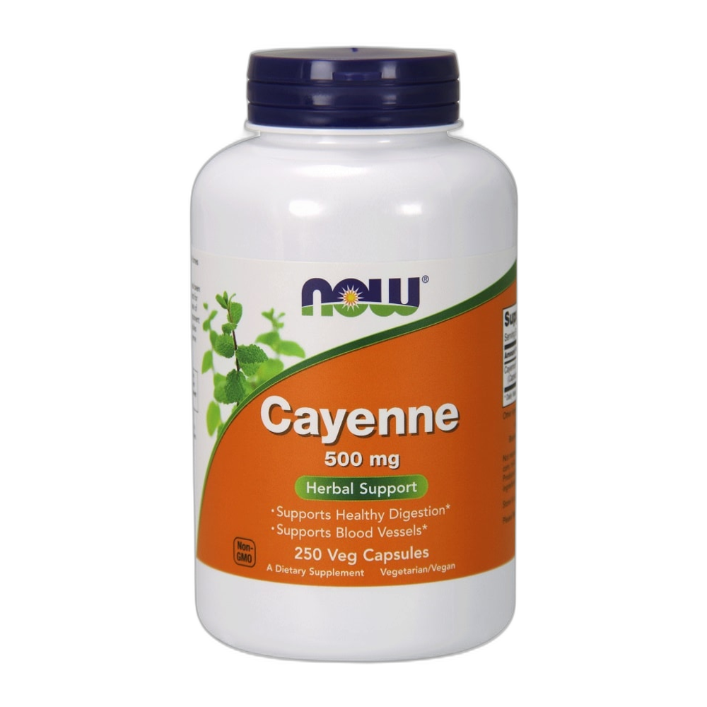NOW Foods Cayenne, 500mg - 250 vcaps