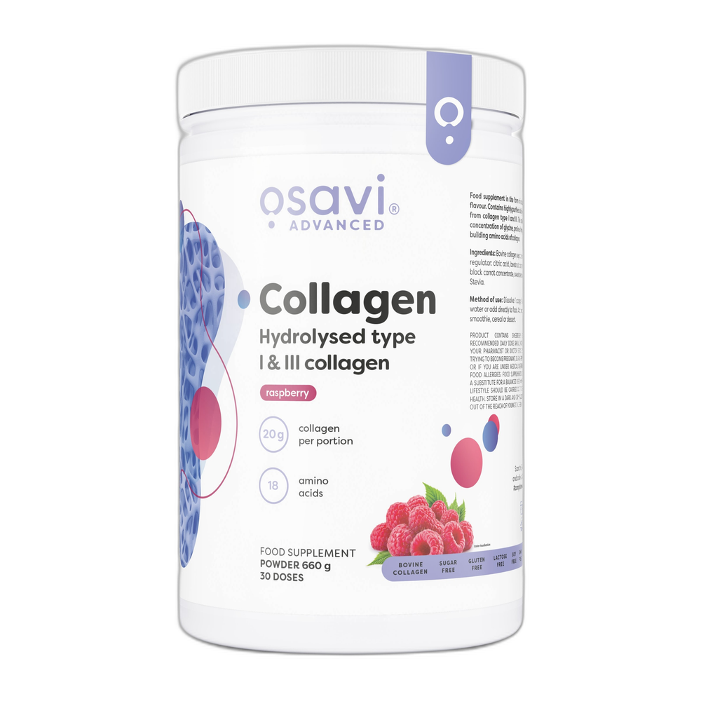 Osavi Collagen Hydrolysed Type I & III, Raspberry - 660g