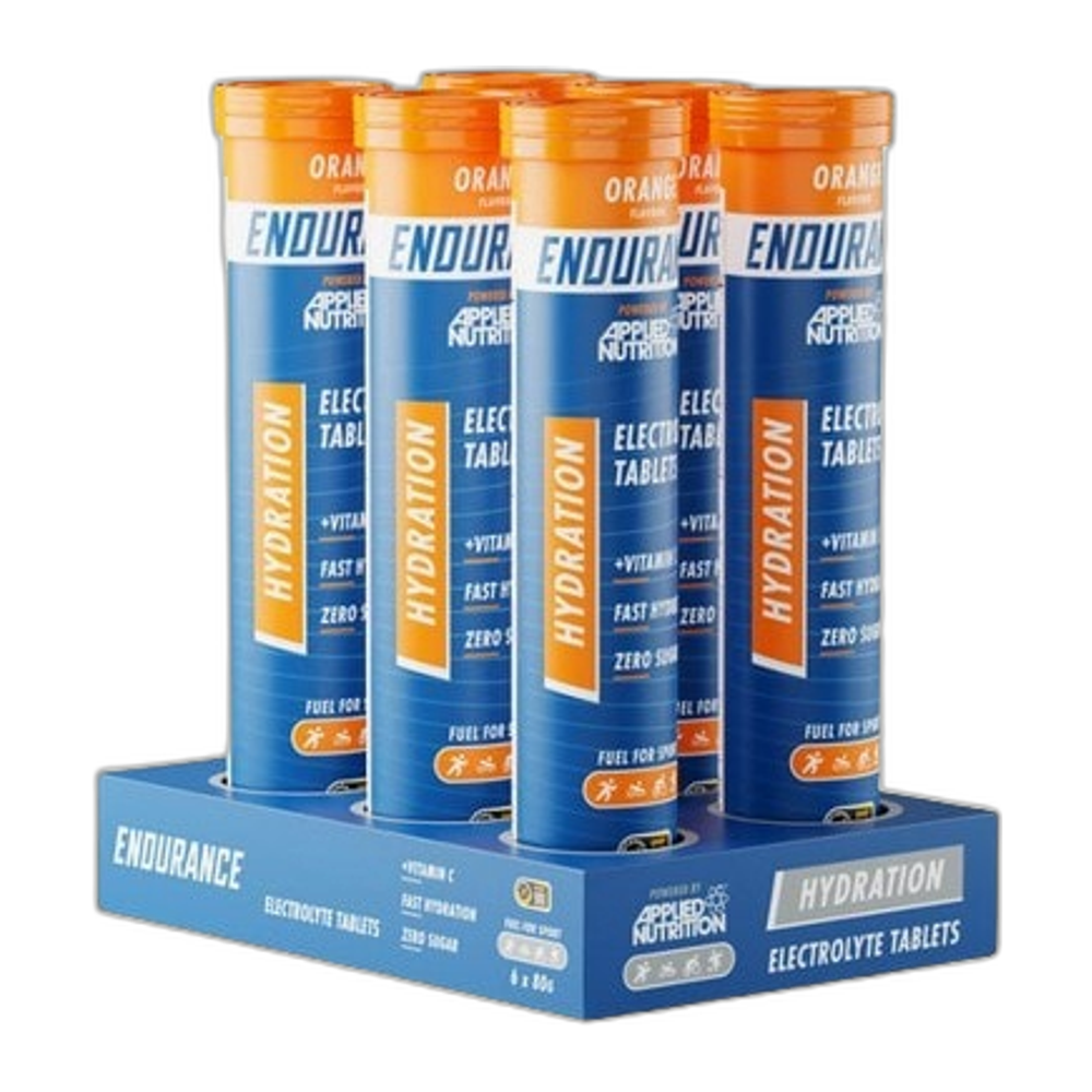 Applied Nutrition Endurance Hydration Electrolyte Effervescent Tablets, Orange - 6 x 20 tabs