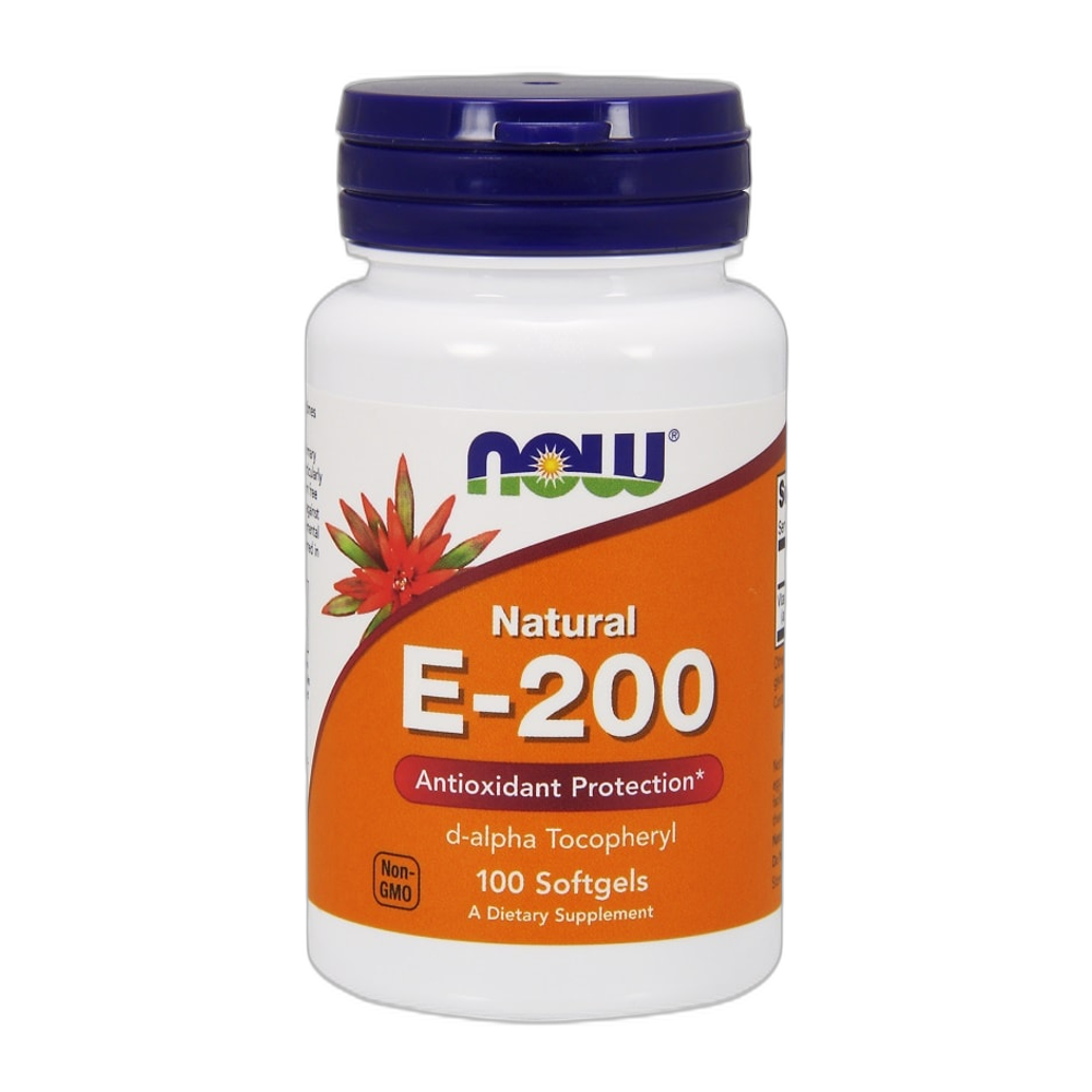 NOW Foods Vitamin E-200, Natural - 100 softgels