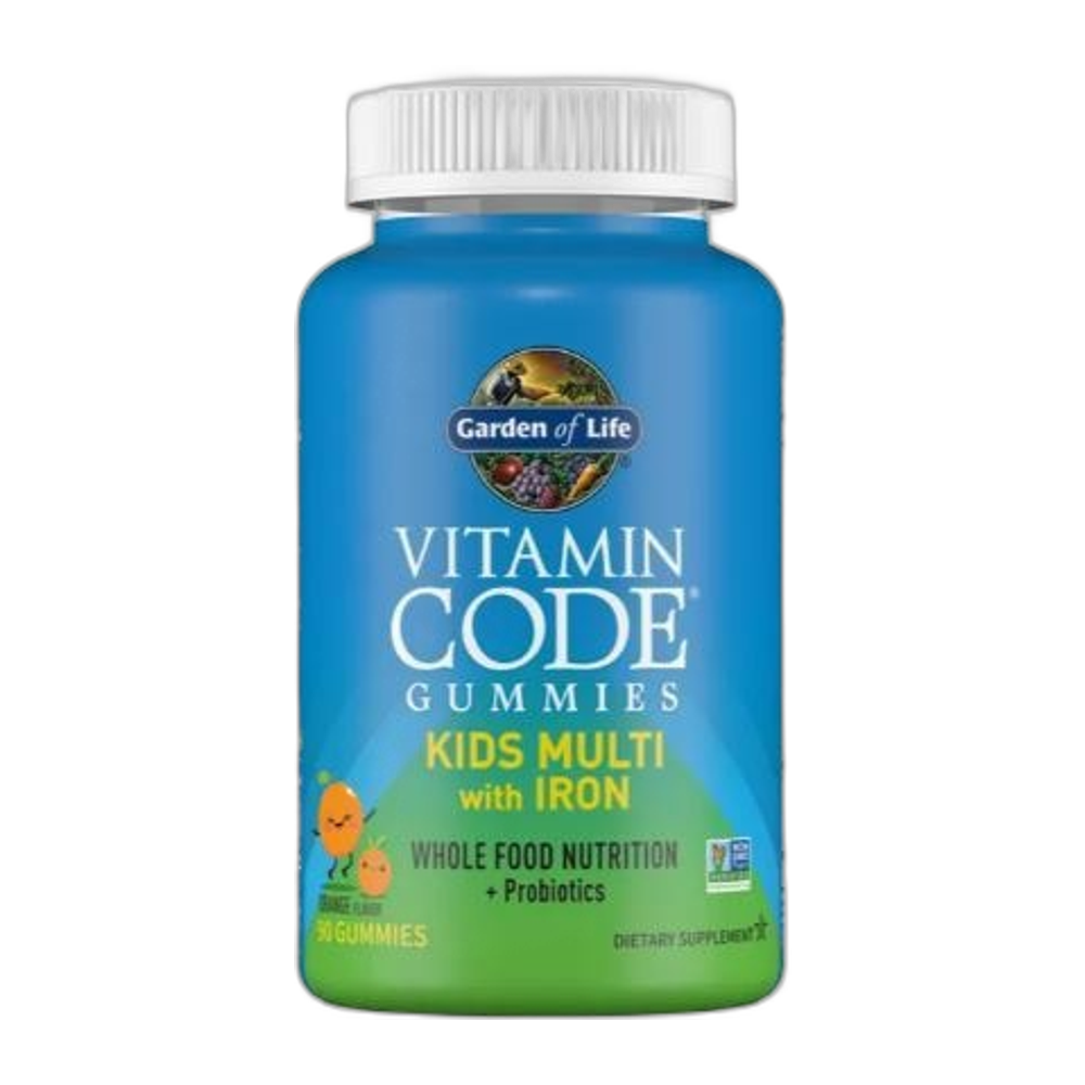 Garden of Life Vitamin Code Kids Multi with Iron Gummies, Orange - 90 gummies