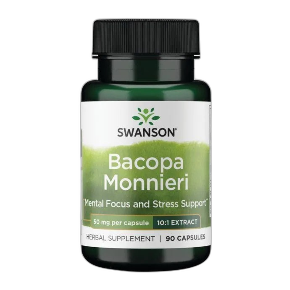 Swanson Bacopa Monnieri 10:1 Extract, 50mg - 90 caps