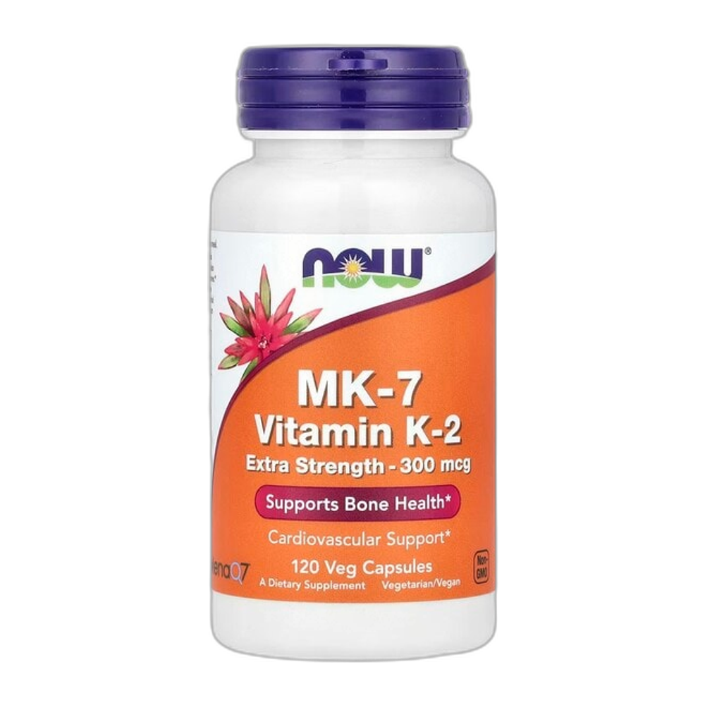 NOW Foods MK-7 Vitamin K-2, 300mcg Extra Strength - 120 vcaps