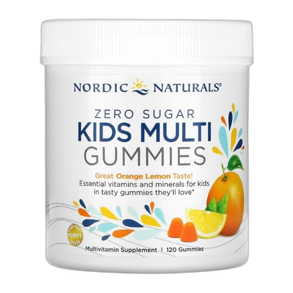 Nordic Naturals Kids Multi Zero Sugar, Orange Lemon - 120 gummies