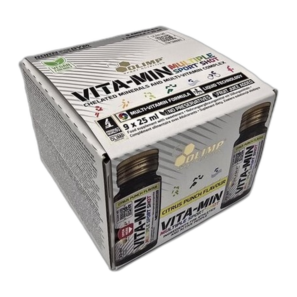 Olimp Nutrition Vita-Min Multiple Sport Shot, Citrus Punch - 9 x 25 ml.