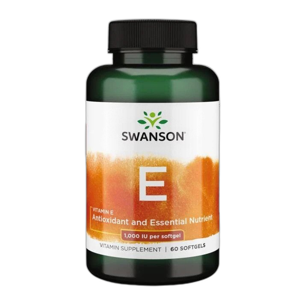 Swanson Vitamin E, 1000 IU - 60 softgels