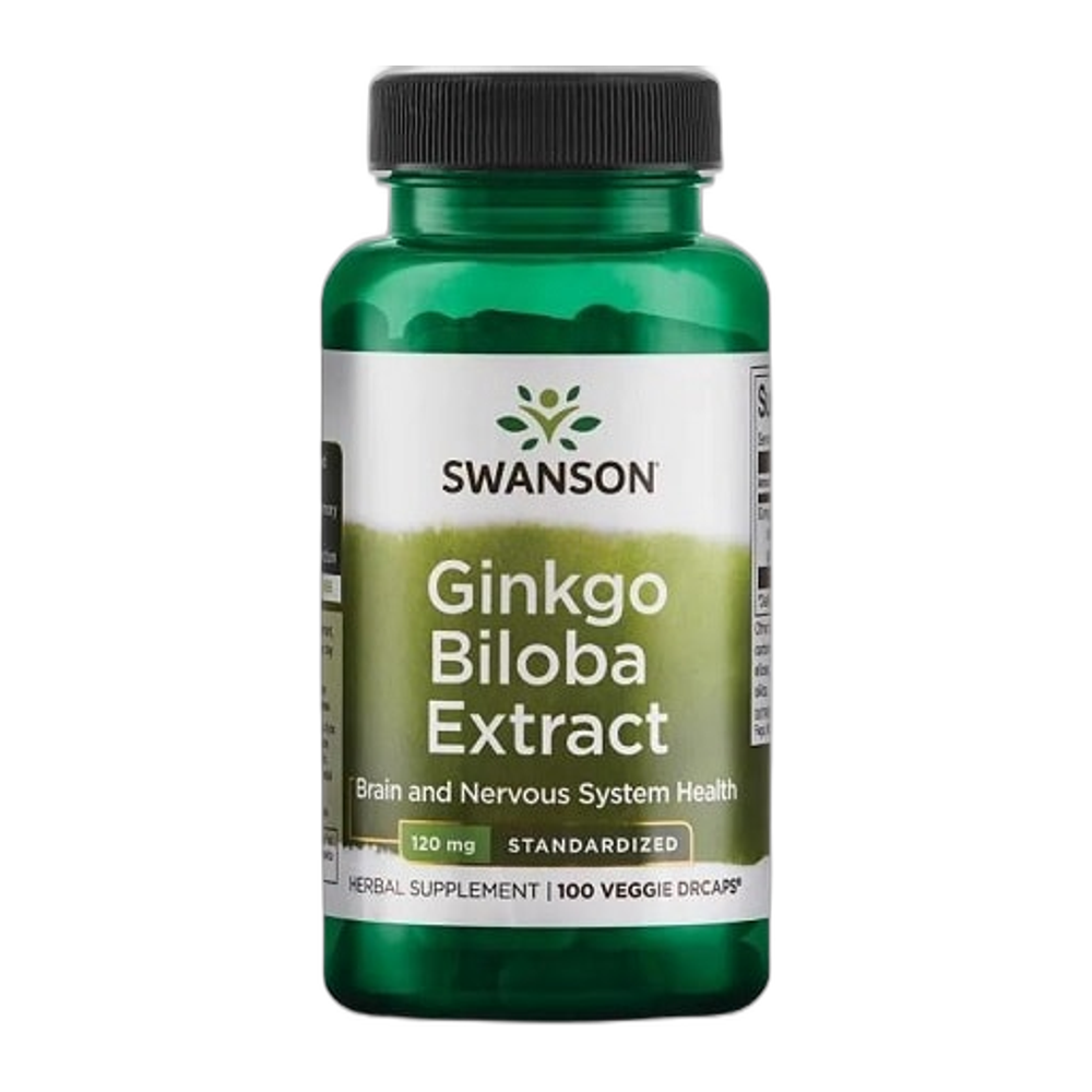Swanson Ginkgo Biloba Extract, 120mg - 100 vcaps