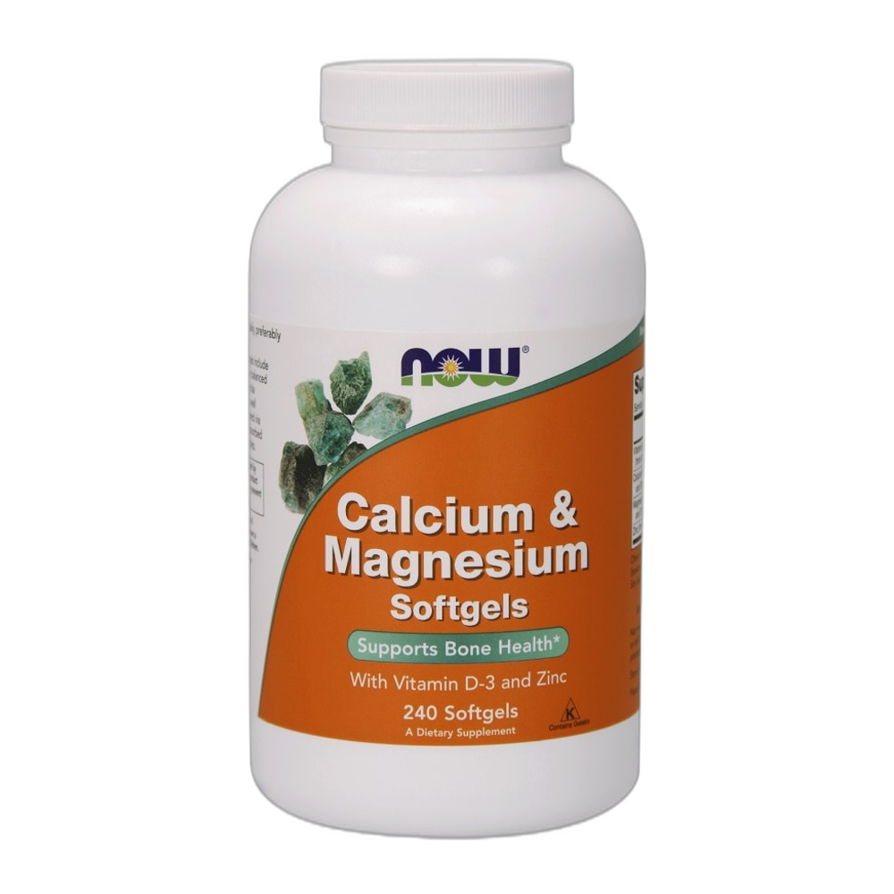 NOW Foods Calcium & Magnesium with Vit D and Zinc - 240 softgels