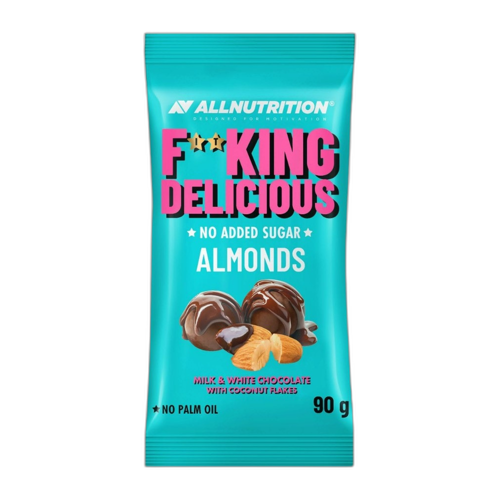 Allnutrition Fitking Delicious Almonds, Milk & White Chocolate with Coconut Flakes - 90g