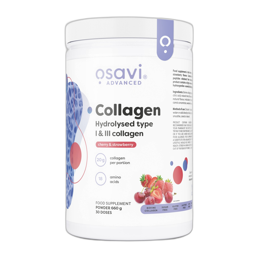 Osavi Collagen Hydrolysed Type I & III, Cherry & Strawberry - 660g