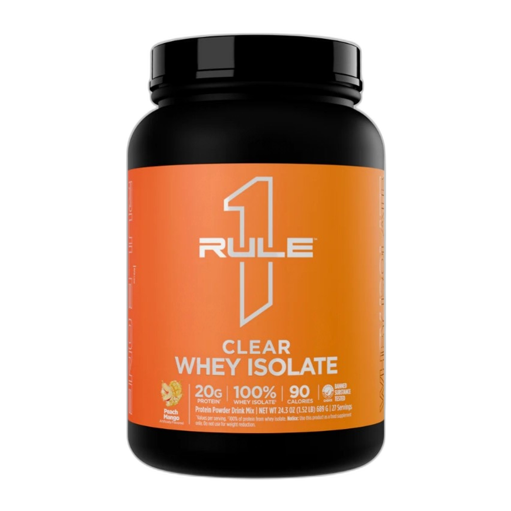 Rule One Clear Whey Isolate, Peach Mango - 689g