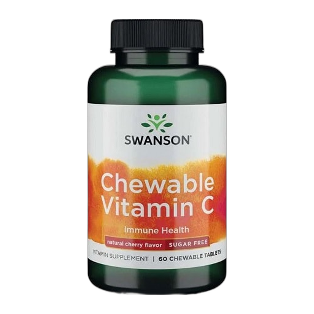 Swanson Chewable Vitamin C, Natural Cherry Flavour - 60 chewable tablets