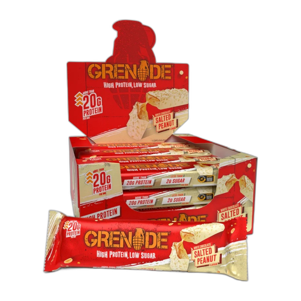 Grenade Protein Bars, White Chocolate Salted Peanut - 12 x 60g