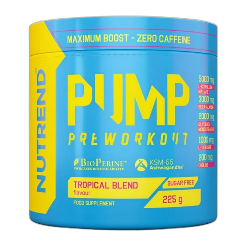 Nutrend Pump Pre-Workout, Tropical Blend - 225g