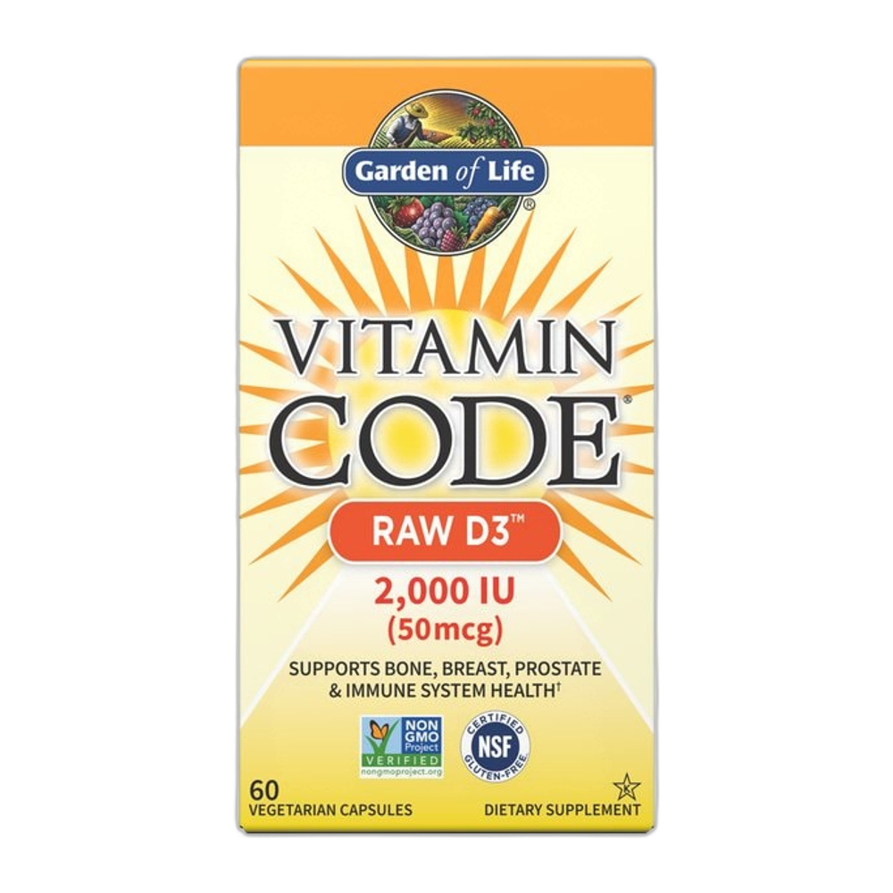 Garden of Life Vitamin Code Raw D3, 2000 IU - 60 vcaps