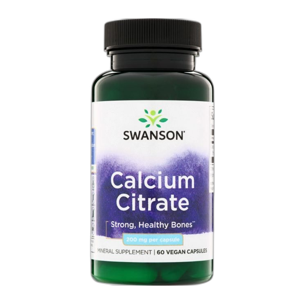Swanson Calcium Citrate, 200mg - 60 caps