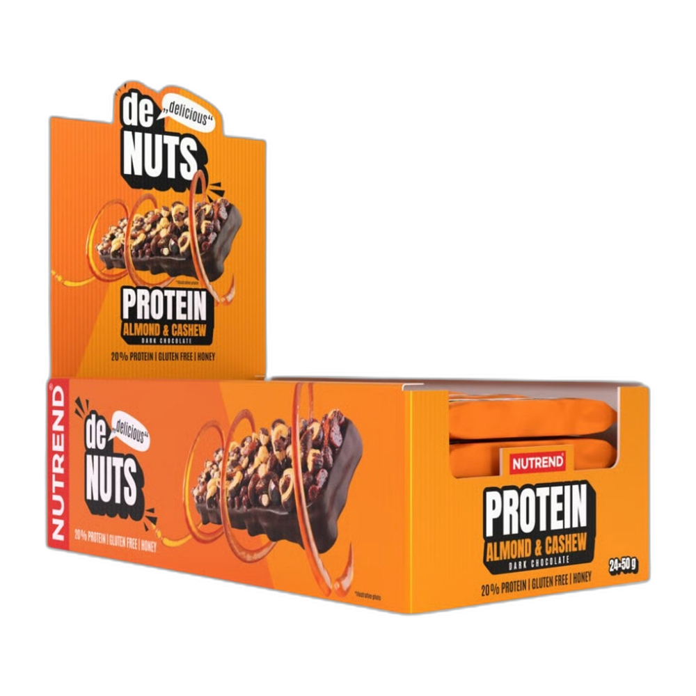 Nutrend Denuts Protein Bar, Almond & Cashew Dark Chocolate - 24 x 50g