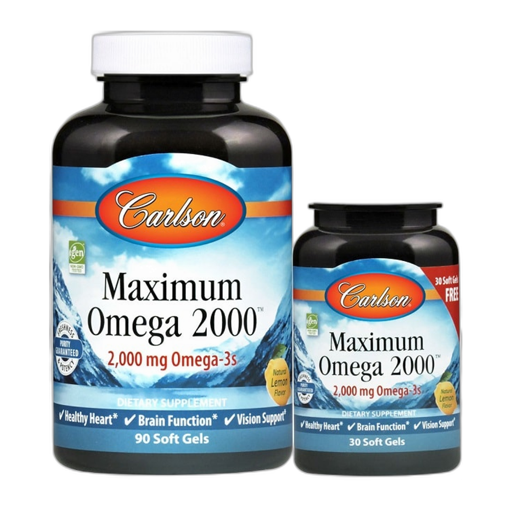 Carlson Labs Maximum Omega 2000 - 90 + 30 softgels