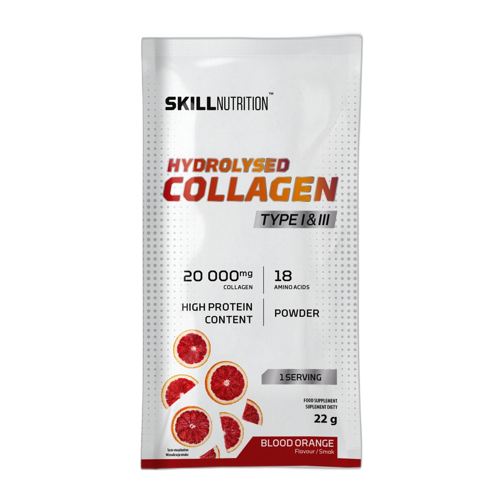 Skill Nutrition Hydrolysed Collagen Type I & III, Blood orange - 22g (1 serving)