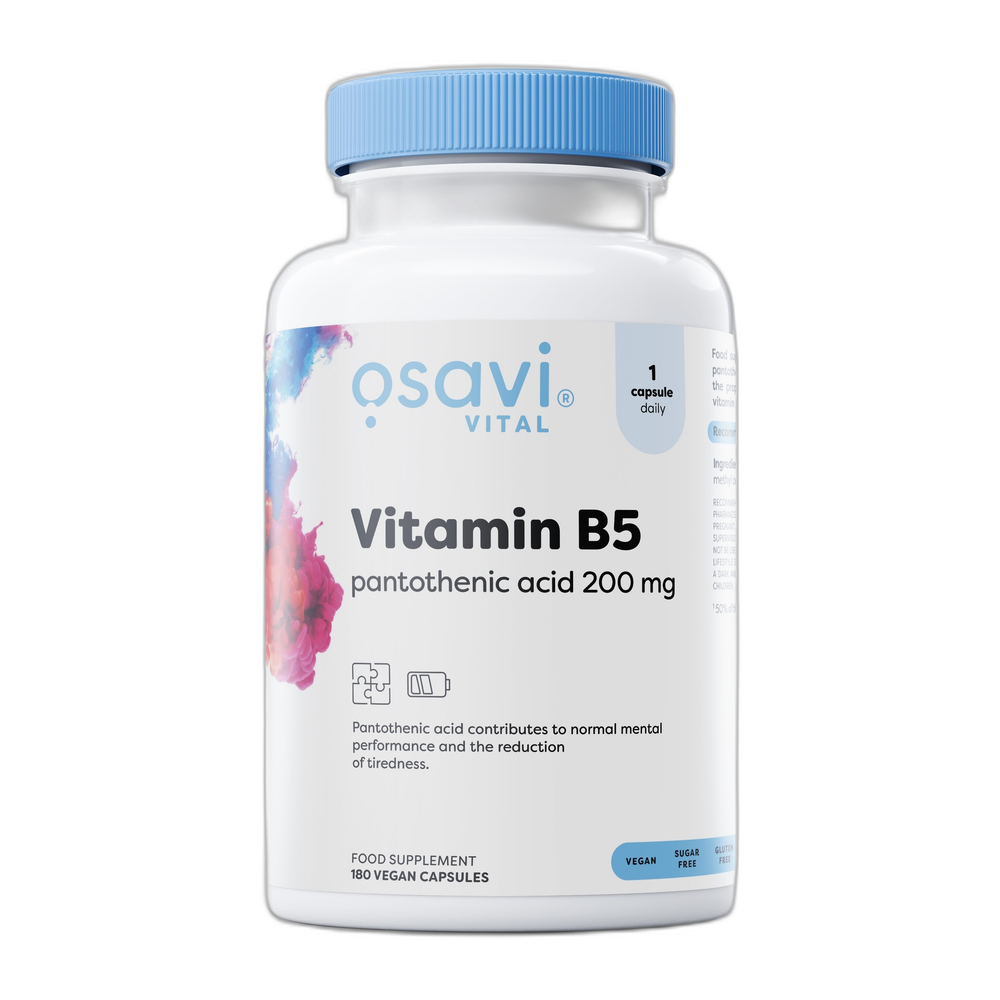 Osavi Vitamin B5 Pantothenic Acid, 200mg - 180 vegan caps