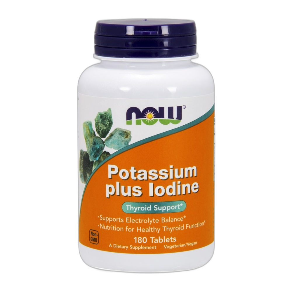 NOW Foods Potassium plus Iodine - 180 tabs