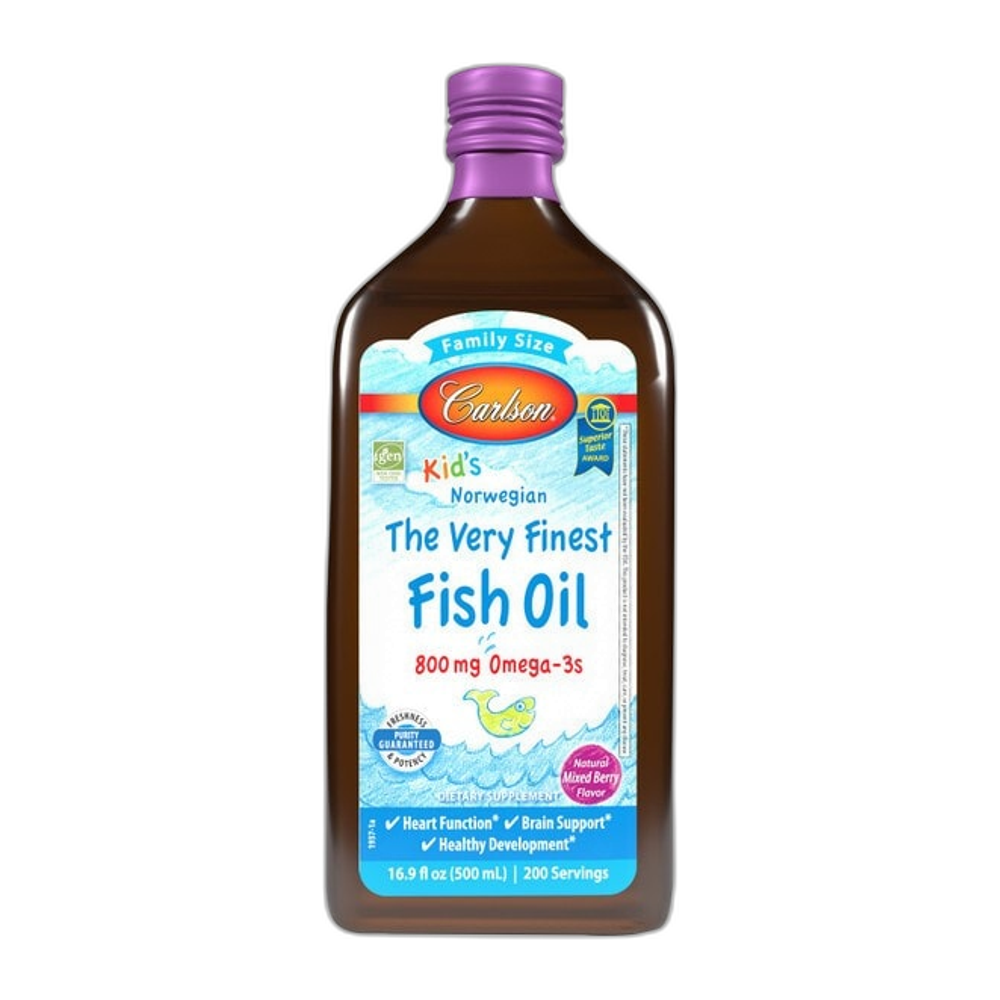 Carlson Labs Kid's The Very Finest Fish Oil, 800mg Mixed Berry - 500 ml.