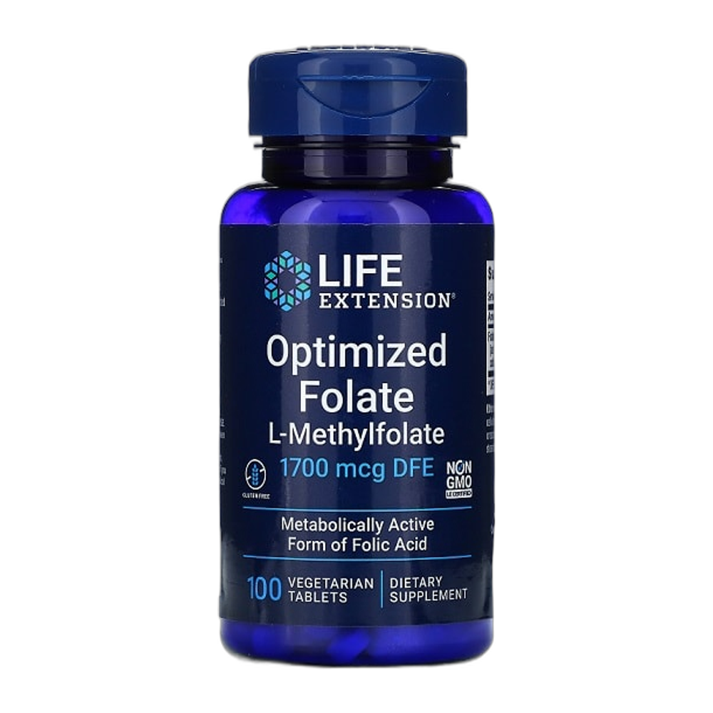 Life Extension Optimized Folate, 1700mcg - 100 vegetarian tabs