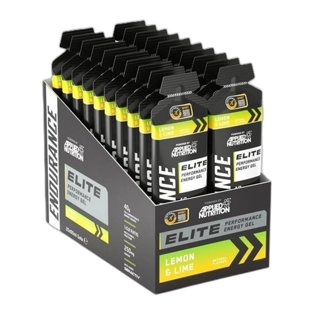 Applied Nutrition Endurance Elite Performance Energy Gel, Lemon & Lime - 20 x 60 ml.