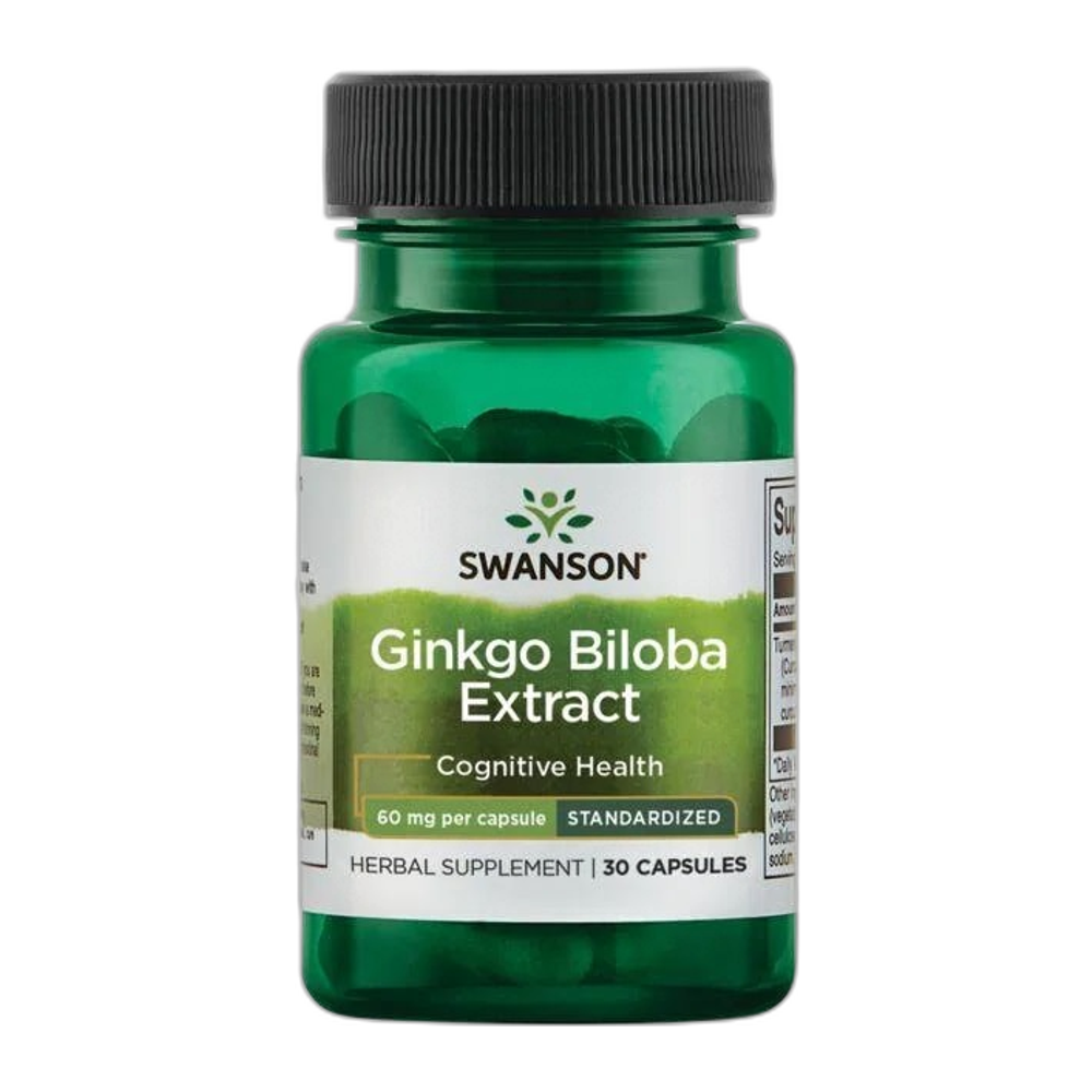 Swanson Ginkgo Biloba Extract, 60mg - 30 caps